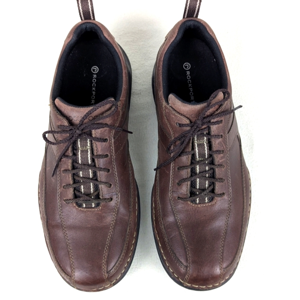 Rockport Men's Dark Brown Leather Sneakers